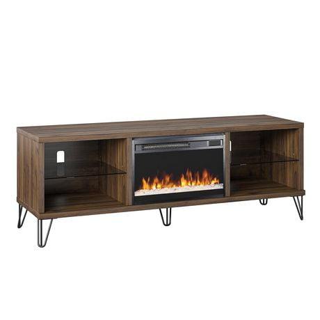 Novogratz Finley 70" Fireplace TV Stand, White | Walmart Canada