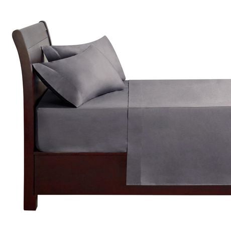 Parure De Draps King Size 100% Coton - 400 Fils Satin - Marron Chocolat (24) - Doux, Respirant