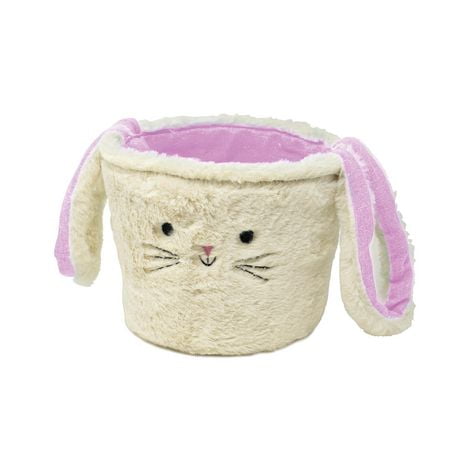 Pink Plush Bunny Basket | Walmart Canada