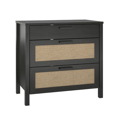 Queer Eye Wimberly 3 Drawer Dresser, Natural with Rattan | Walmart Canada
