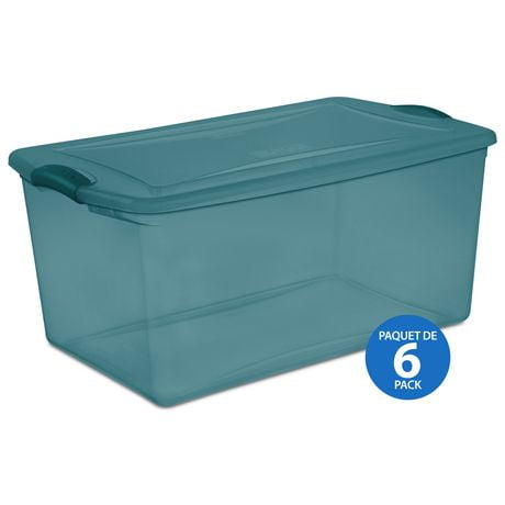 Sterilite 62L Latch Box- Blue- 6PK - Walmart.ca