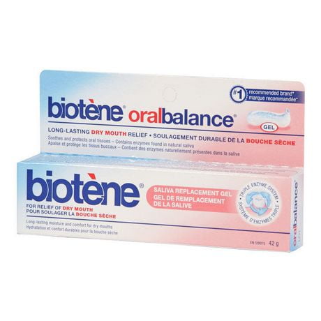 Gel hydratant Biotène OralBalance 42 g Biotène® est conçu pour aider à apaiser et à hydrater la bouche grâce à un système de produits.