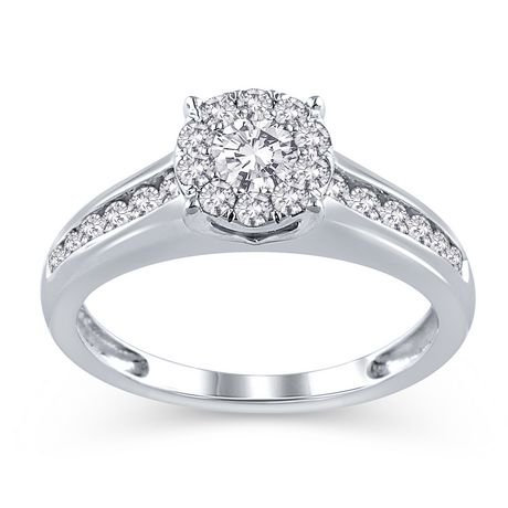 10K White Gold JK I2I3 Diamond Engagement  Ring  Walmart  