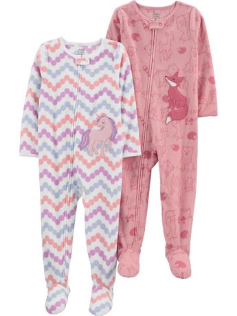 Little hand Girls 2 Piece Pajama Set Unicorn Flamingos Sleepwear