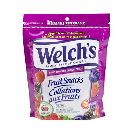 cherries and berries fruit snacks