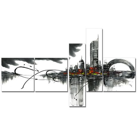 Design Art Black & White Cityscape Canvas Art | Walmart Canada