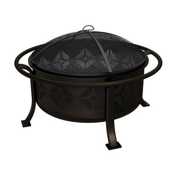 Pleasant Hearth OFW110R Sunderland 12 inch Deep Bowl Fire Pit