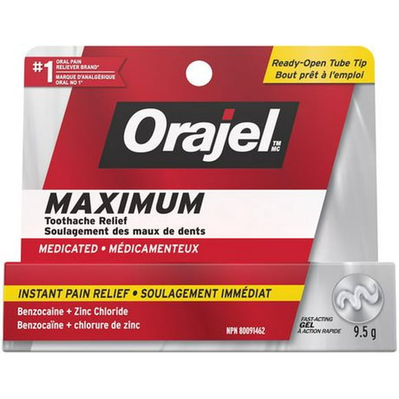 Orajel Maximum Strength Toothache Pain Relief Gel 9.5g, Orajel Max provides instant toothache pain relief