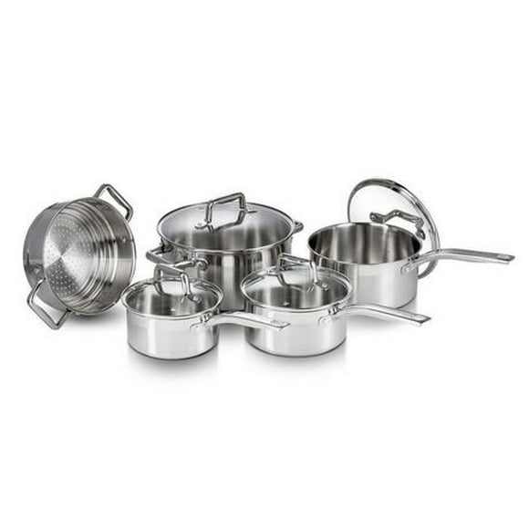 T-fal Stainless Steel 9PC Cookware Set, 9-piece set Stainless Steel