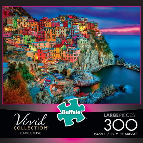 Buffalo Games Large Pieces Vivid Collection Cinque Terre 300 Piece Jigsaw Puzzle