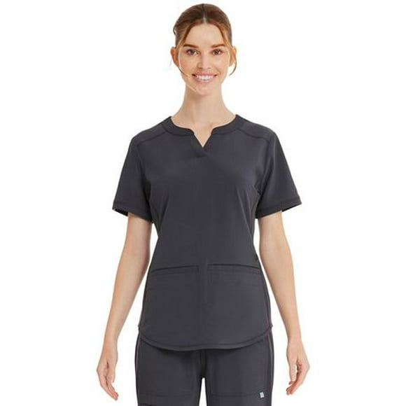 Haut d’uniforme médical extensible à encolure henley performance Scrubstar pour femmes WC849