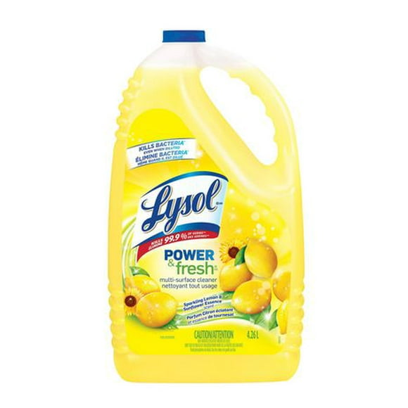 Lysol All Purpose Cleaner, Pour, Sparkling Lemon & Sunflower Essence, Multi Surface Cleaner, 4.26L