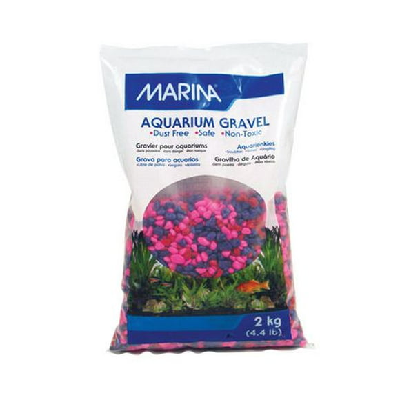 Gravier décoratif Marina, rose, violet et rouge 2 kg (4,4 lbs)