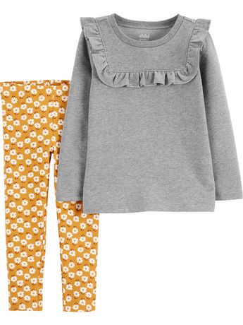 Child of Mine made by Carter's Toddler Girls 2pc Set - Yellow Floral ...