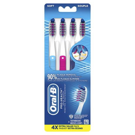 Oral-B Pro-Health Deep Reach Toothbrush, Soft, 4 count