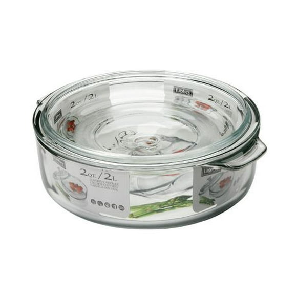 Libbey Glass 2 Qt Casserole with Glass Lid, With Glass Lid