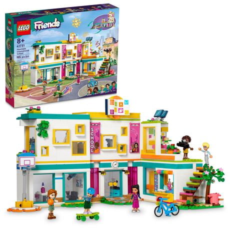 LEGO Friends Heartlake International School Playset 41731, Building Toy for Girls Boys with 5 2023 Character Mini-Dolls & Accessories, Pretend Play School Classroom Building Kit, Birthday Gift Idea