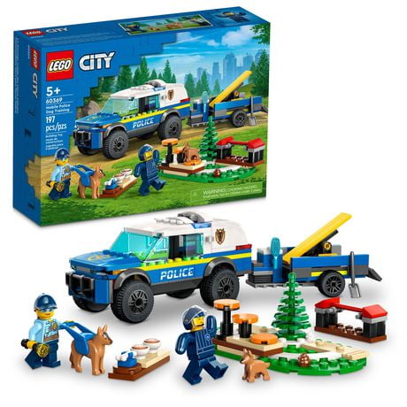 LEGO City Police Le dressage mobile des chiens policiers 60369 Ensemble de construction (197 pièces) Comprend 197 pièces, 5+ ans