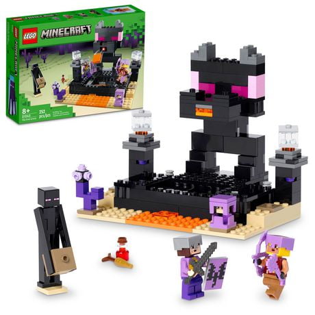LEGO Minecraft The End Arena, Ender Dragon Battle Set 21242, Multiplayer Set Includes Mobs, Shulker and Enderman, Minecraft Gift and Educational Holiday Toy for Kids, Boys and Girls, Includes 252 Pieces, Ages 8+
