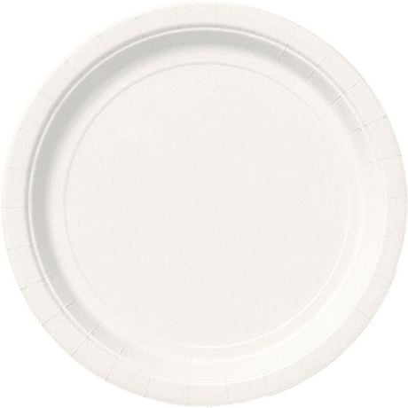 Assiettes plates rondes blanches de 9 po, 20 ct 8,625" /21,9 cm