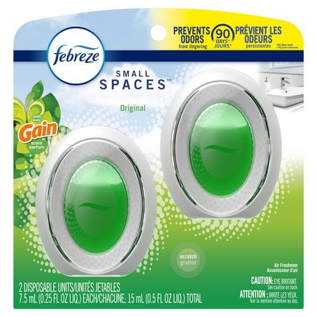 Febreze Odor-Eliminating SMALL SPACES Air Freshener, Gain Original Scent, 2 count