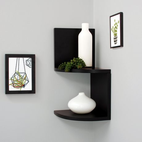 Hometrends Black Corner Shelf Set Walmart Canada   999999 64307000316 1 