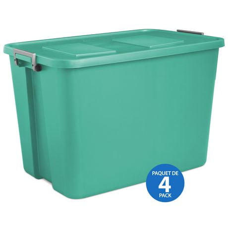 Sterilite 121L Latch Tote- Aqua- 4 Pk - Walmart.ca