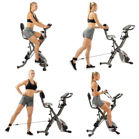 sunny health and fitness recumbent bike with arm exerciser