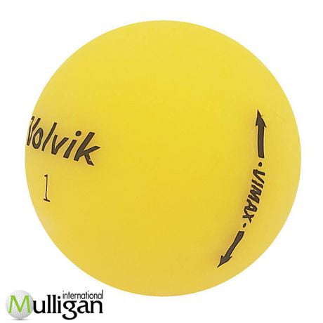 Mulligan - 12 Volvik Vimax Yellow 5A No Logo Recycled Used Golf Balls