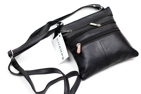 Champs Leather Zipper Sling Bag | Walmart Canada