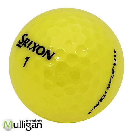 Mulligan - 12 Srixon Q-Star Tour 5A Recycled Used Golf Balls, Yellow