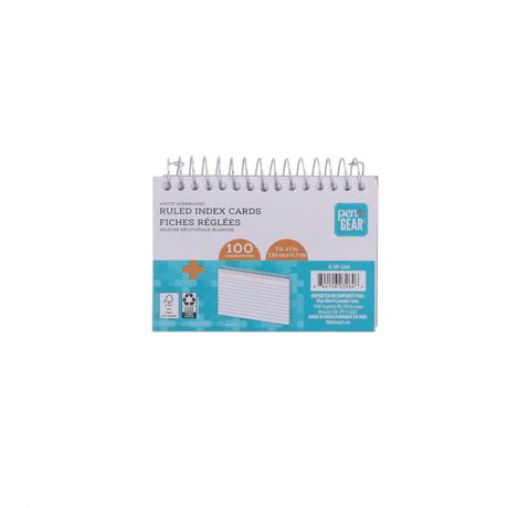Pen + Gear Spiral White Ruled Index Cards, 100CT, 100 cards