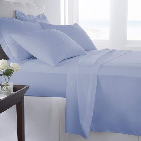 Johnson Home 500 Thread Count Cotton Sheet Set Sky Blue (King ...