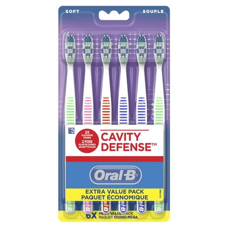 Oral-B Cavity Defense Toothbrush, Soft, 6 count