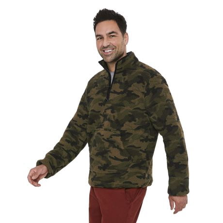 patterned quarter zip