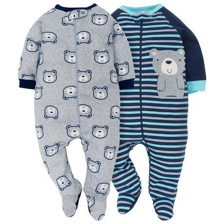 Gerber Newborn Baby Boy 2 Pack Sleep 'n Play - Blue | Walmart Canada