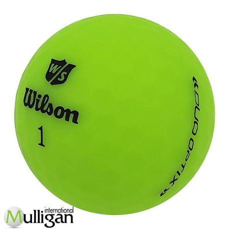 Mulligan - 12 Wilson Staff Duo Optix Matte 4A Recycled Used Golf Balls, Green