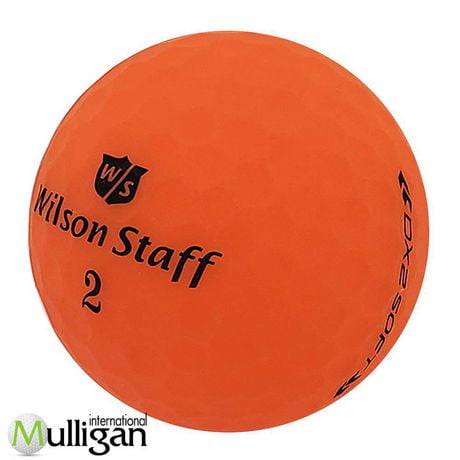 Mulligan - 12 Wilson Staff Dx2 Soft Matte 5A Recycled Used Golf Balls, Orange