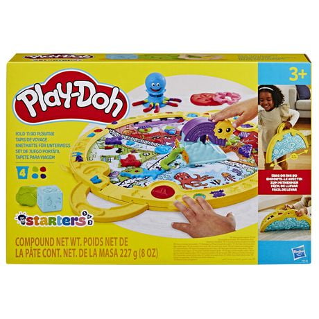 Play-Doh Fold and Go Playmat Starter Playset, Ages 3 and up