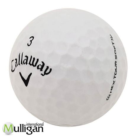 Mulligan - 12 balles de golf récupérées Callaway Hex Tour Soft 5A, Blanc