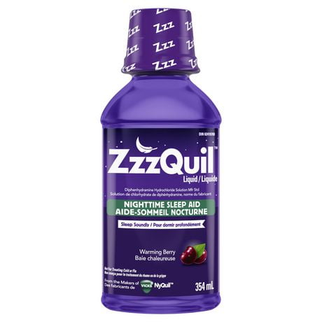 Vicks ZzzQuil Nighttime Sleep Aid Liquid, Warming Berry