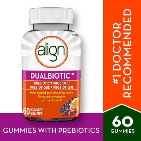 Align DualBiotic Prebiotic + Probiotic Gummies | Walmart Canada