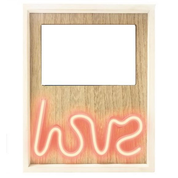 Cadre photo "LOVE" néon aux idées brillantes