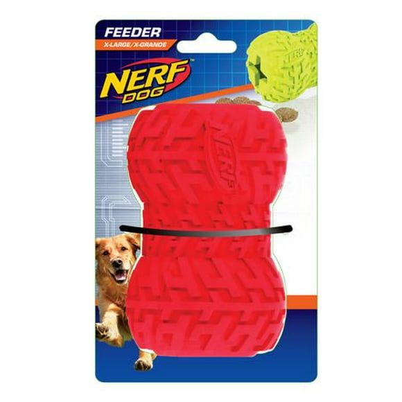Distributeur de régals très grand Nerf Dog à texture de pneu