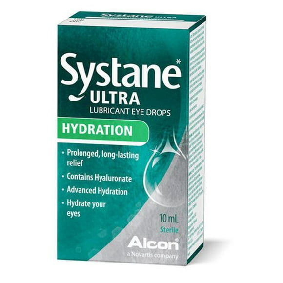 Gouttes oculaires lubrifiantes SYSTANE(MD) Ultra Hydratant, gouttes oculaires pour la sécheresse oculaire 10 ml