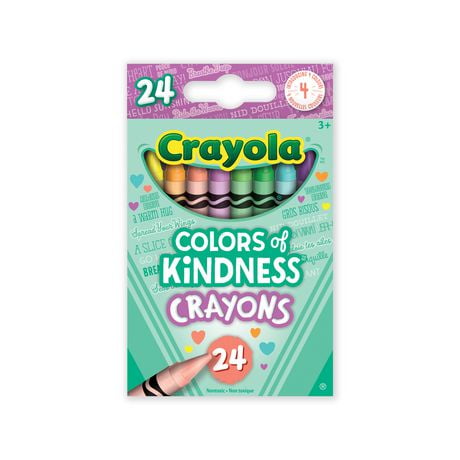 Crayons de couleur Colors of Kindness, boîte de 24 Crayons aux couleurs vives