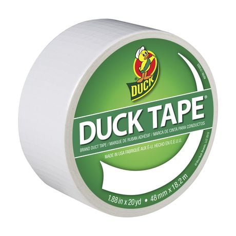 Ruban adhésif de marque Color Duck Tape - Blanc, 4,8 cm x 18,3 m 48&nbsp;mm x 14&nbsp;m