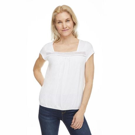 Penman's Women's Cap Sleeve Banded Bottom Top - Walmart.ca