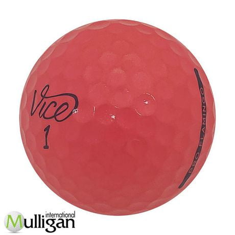 Mulligan - 12 balles de golf récupérées Vice pro mix 5A, Rose