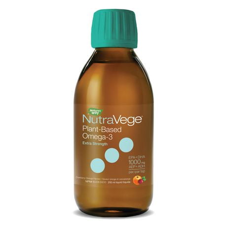 NutraSea NutraVege 2x Omega-3 Cranberry Orange Liquid